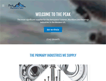 Tablet Screenshot of peakmachinerysales.com